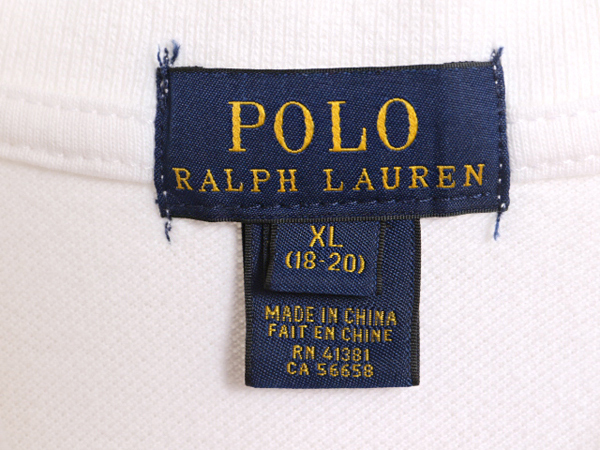 ビックポニー ラルフローレン 鹿の子 半袖 ポロシャツ ボーイズ XL メンズ S 程 古着 ポロ 半袖シャツ 大きいサイズ コットン ワンポイント_画像6