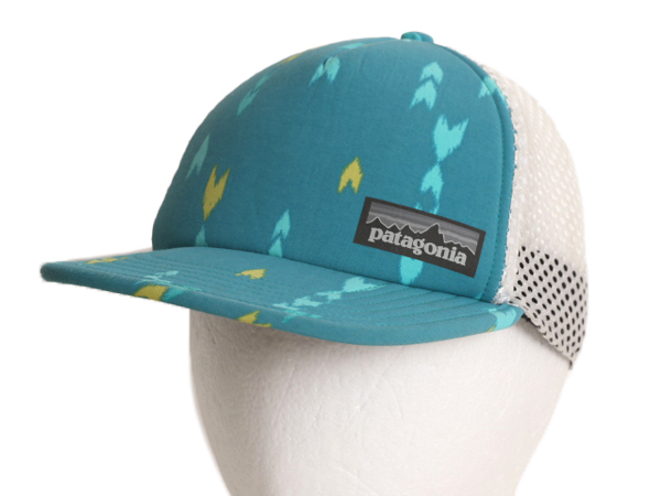 17年製 パタゴニア ダックビル トラッカー ハット フリーサイズ Patagonia 帽子 総柄 メッシュ ベースボール キャップ アウトドア 2トーン_画像1