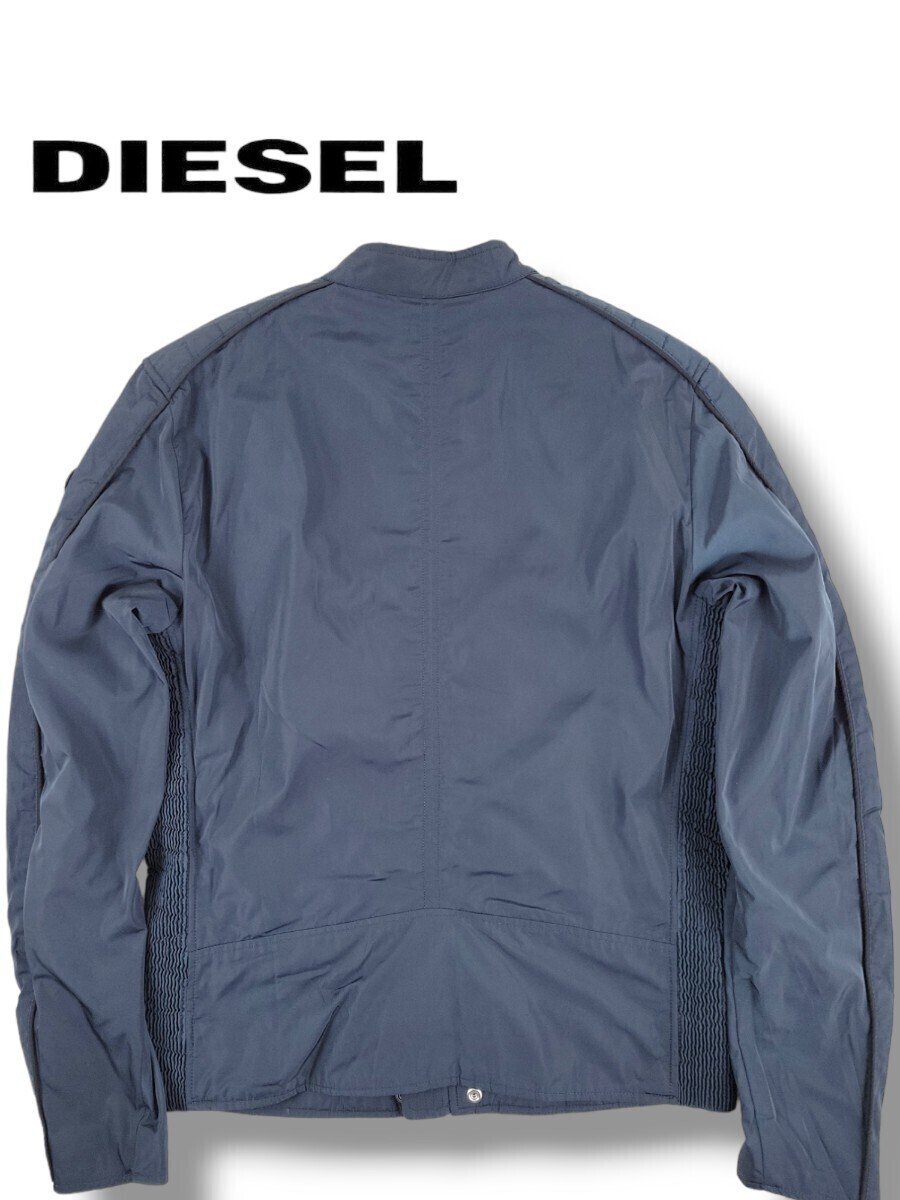 【DIESEL/ディーゼル】J-Quad ジャケット ライダースジャケット/ブルゾン シングル ネイビー サイズL バイカージャケット 美品 定番の画像3