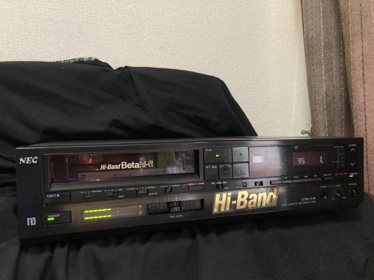 ★NEC VC-N65★HibandHiFiベータビデオカセットデッキ★テープ照明ミラー付★β１s録画対応★1985年 Vistack 日本電気 日本製★ジャンクの画像8