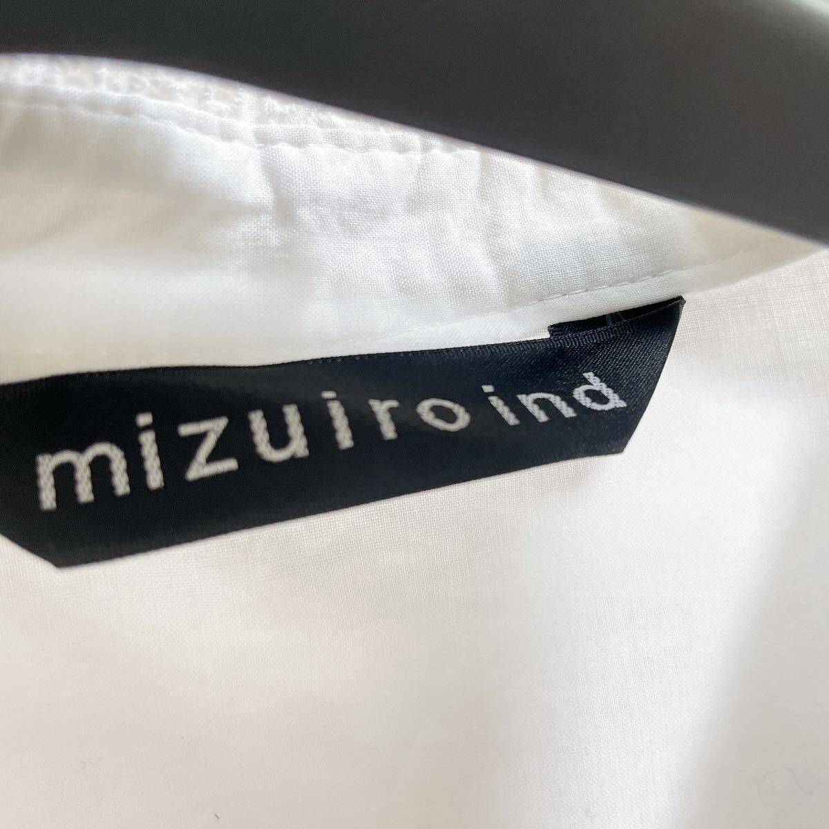 mizuiro indミズイロインド ☆ロングシャツ ビッグシルエット オーバーサイズ レース 白 コットン 長袖 ホワイト _画像4