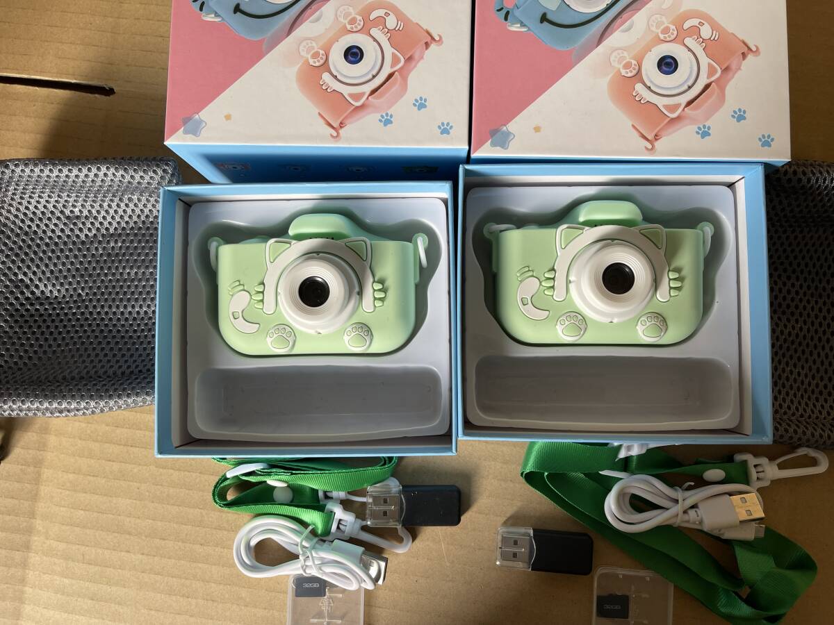 ◆2台まとめて■キッズカメラ children's fun camera 写真 動画 ゲーム USB充電 　未使用_画像5