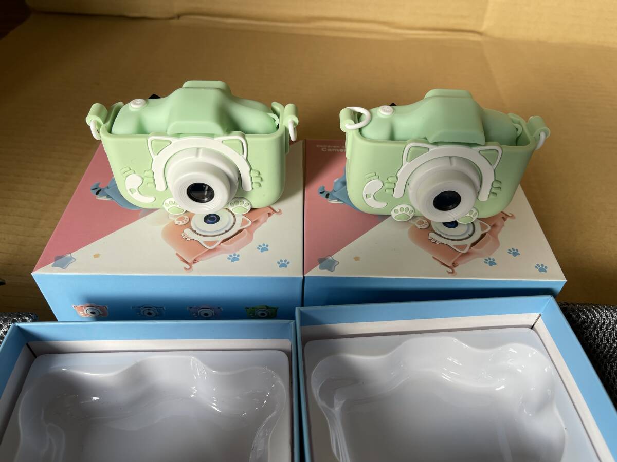 ◆2台まとめて■キッズカメラ children's fun camera 写真 動画 ゲーム USB充電 　未使用_画像6