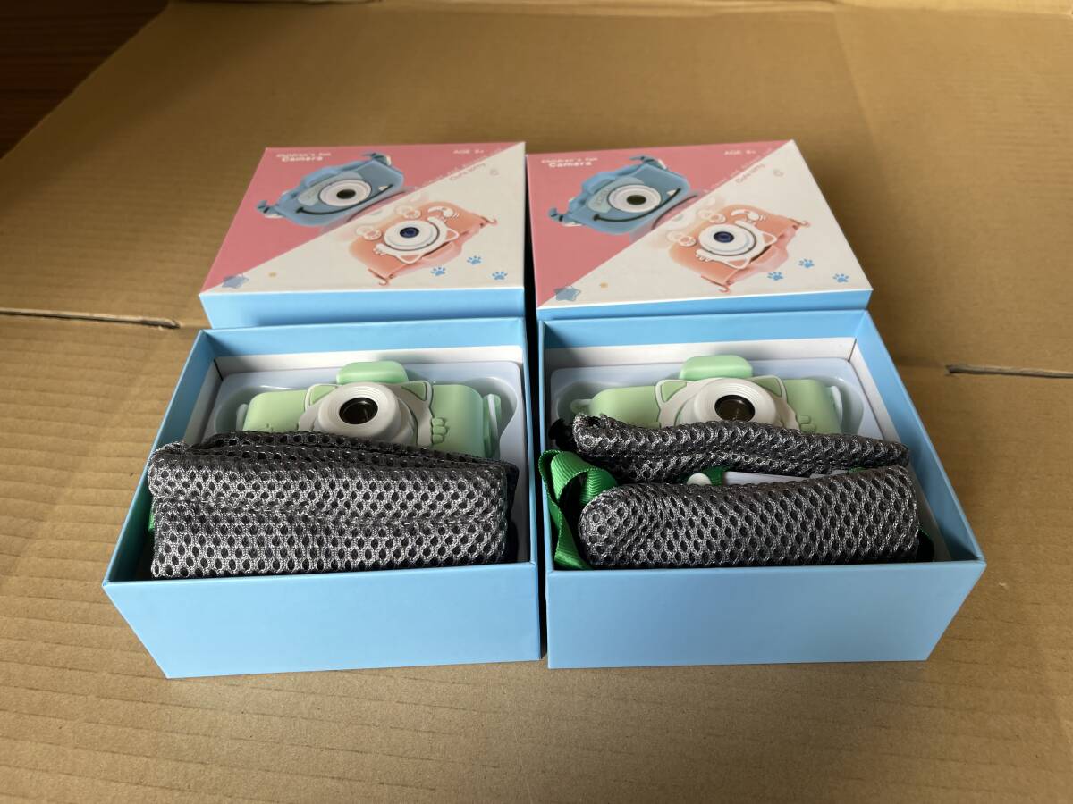 ◆2台まとめて■キッズカメラ children's fun camera 写真 動画 ゲーム USB充電 　未使用_画像9