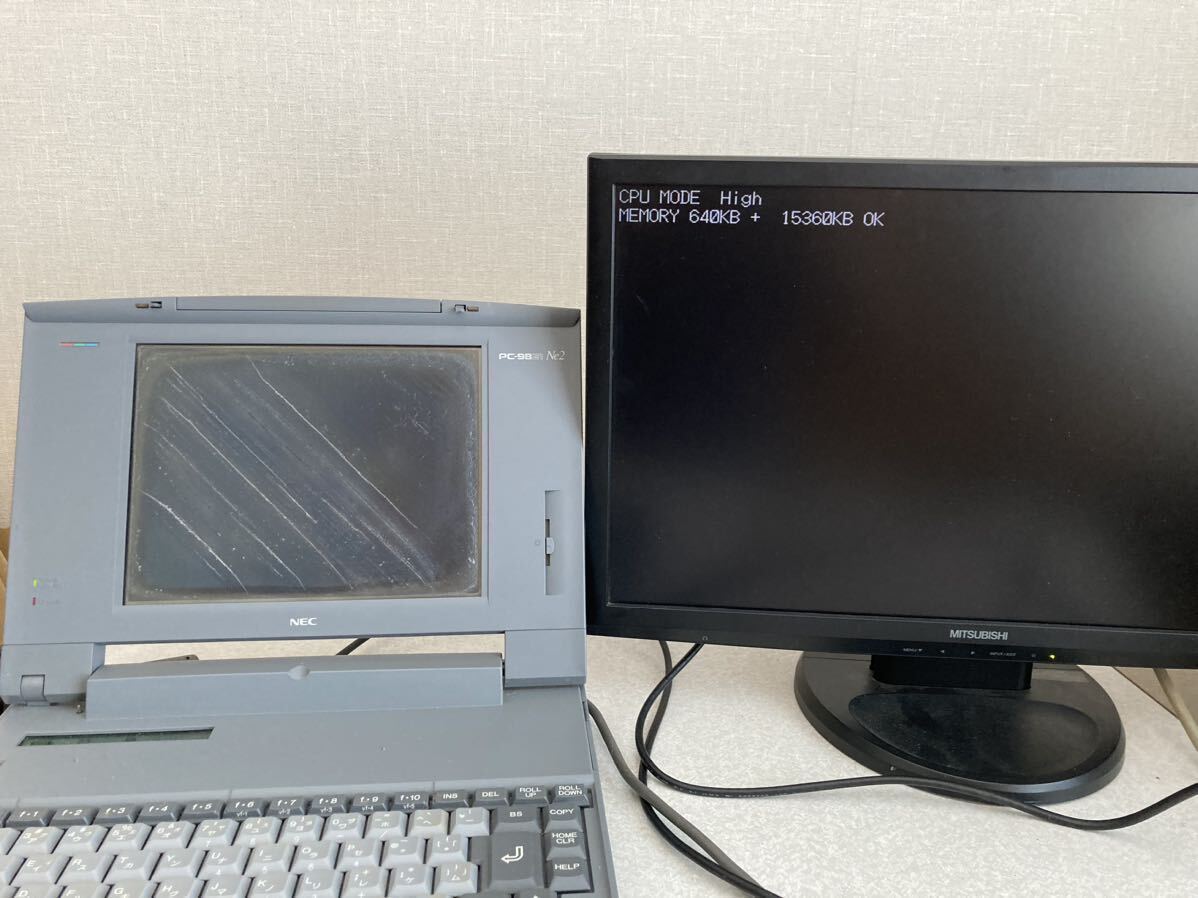 PC-9821Ne2 жидкокристаллический монитор не работает Win95,Win3.1,DOS6.20 входить Junk 
