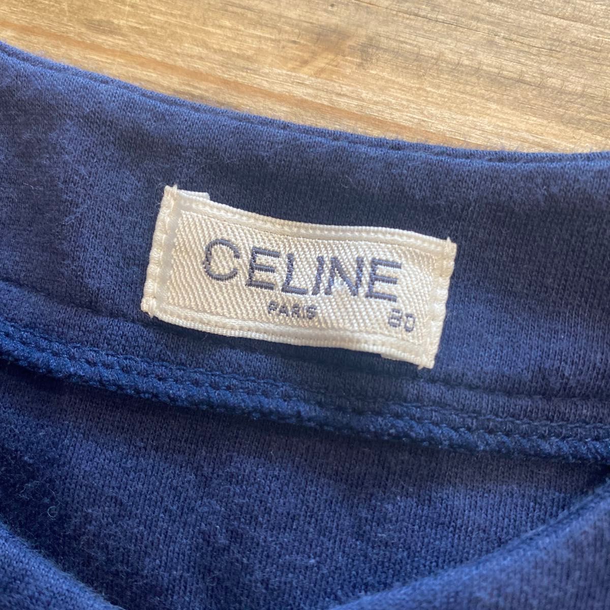 【CELINE】ワンポイント刺繍ロゴカーディガン キッズ