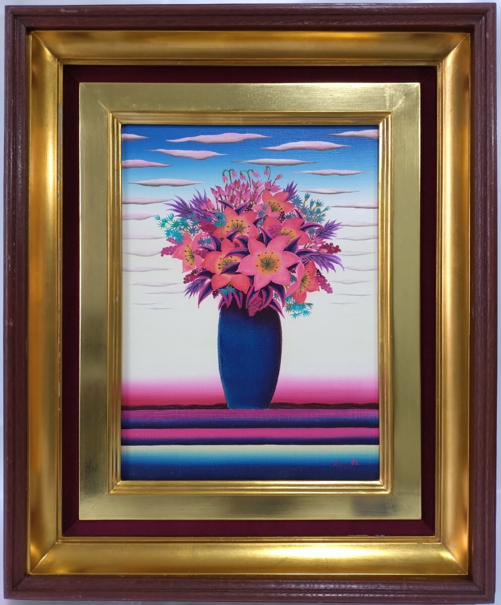 絵画油彩 花 真作保証 Yahoo!オークション - 真作保証 油彩 新制作協会会員【荒井茂雄