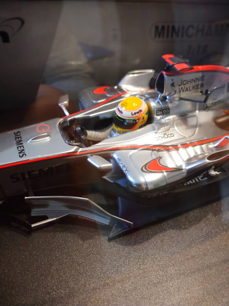 1/18 ミニチャンプス MINICHAMPS McLAREN MERCEDES MP4/21 L.HAMILTON 1st ROLL OUT 2006 マクラーレン メルセデス ルイス ハミルトンの画像3