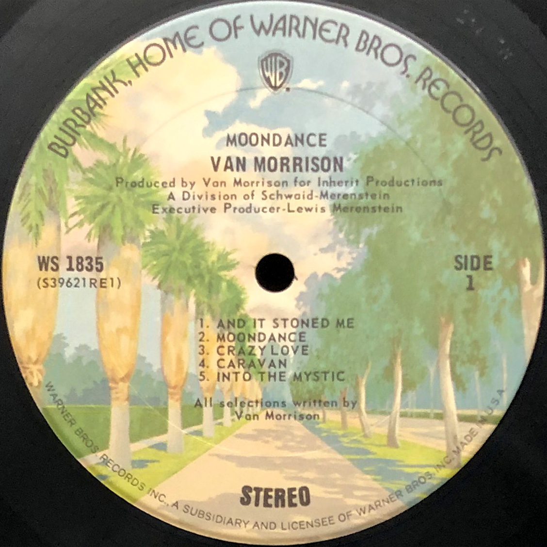 ★US盤 1970年代プレス LP★VAN MORRISON/Moondance 1970年 W無しBURBANKラベル 音圧＆音抜最高 ブラックホーク99選 最高傑作 CS付_画像3