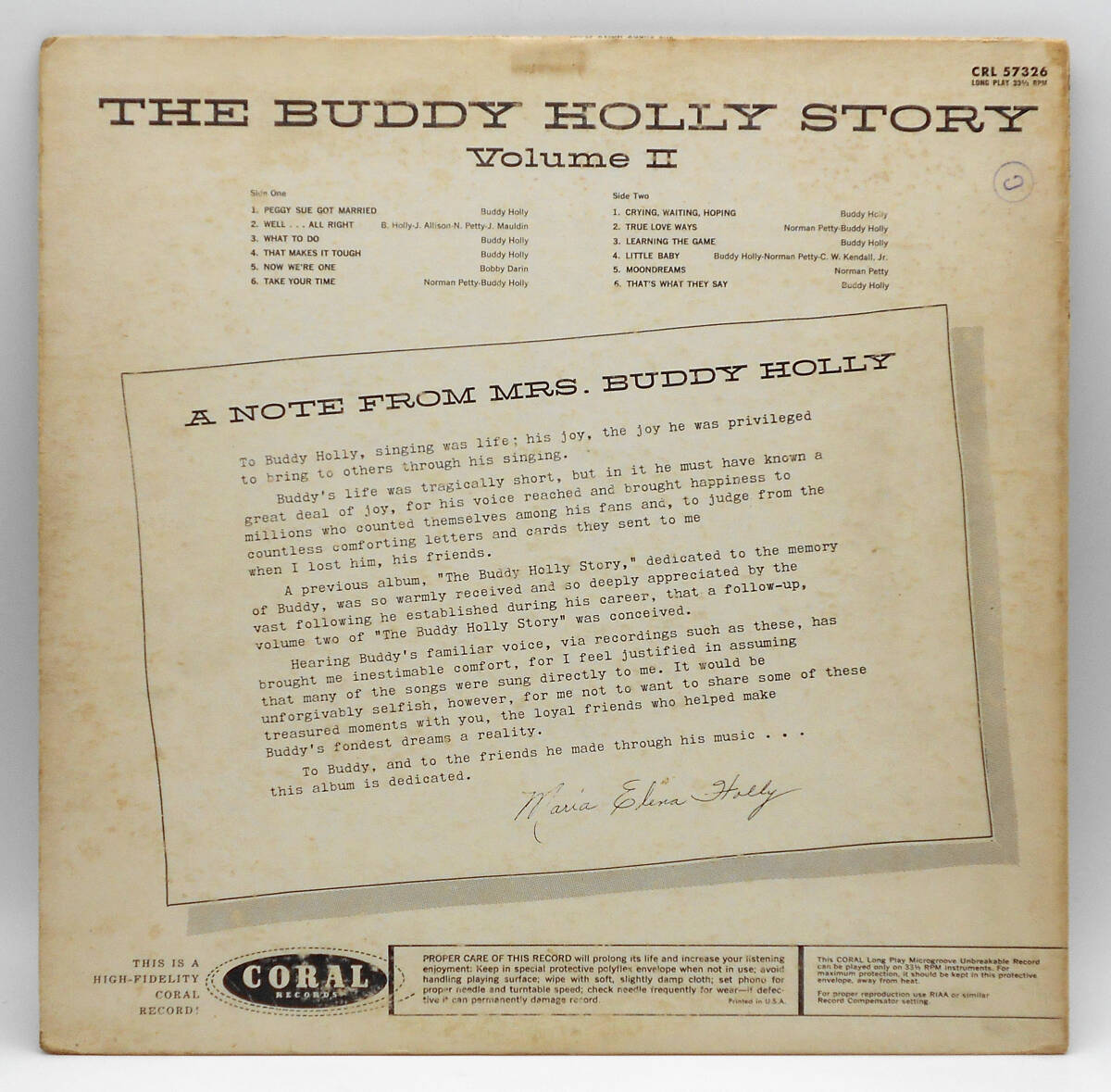 ★US ORIG MONO LP★BUDDY HOLLY AND THE CRICKETS/Buddy Holly Story Vol. II 1960年 初回深溝マルーンラベル 高音圧 ロックンロール名盤_画像2