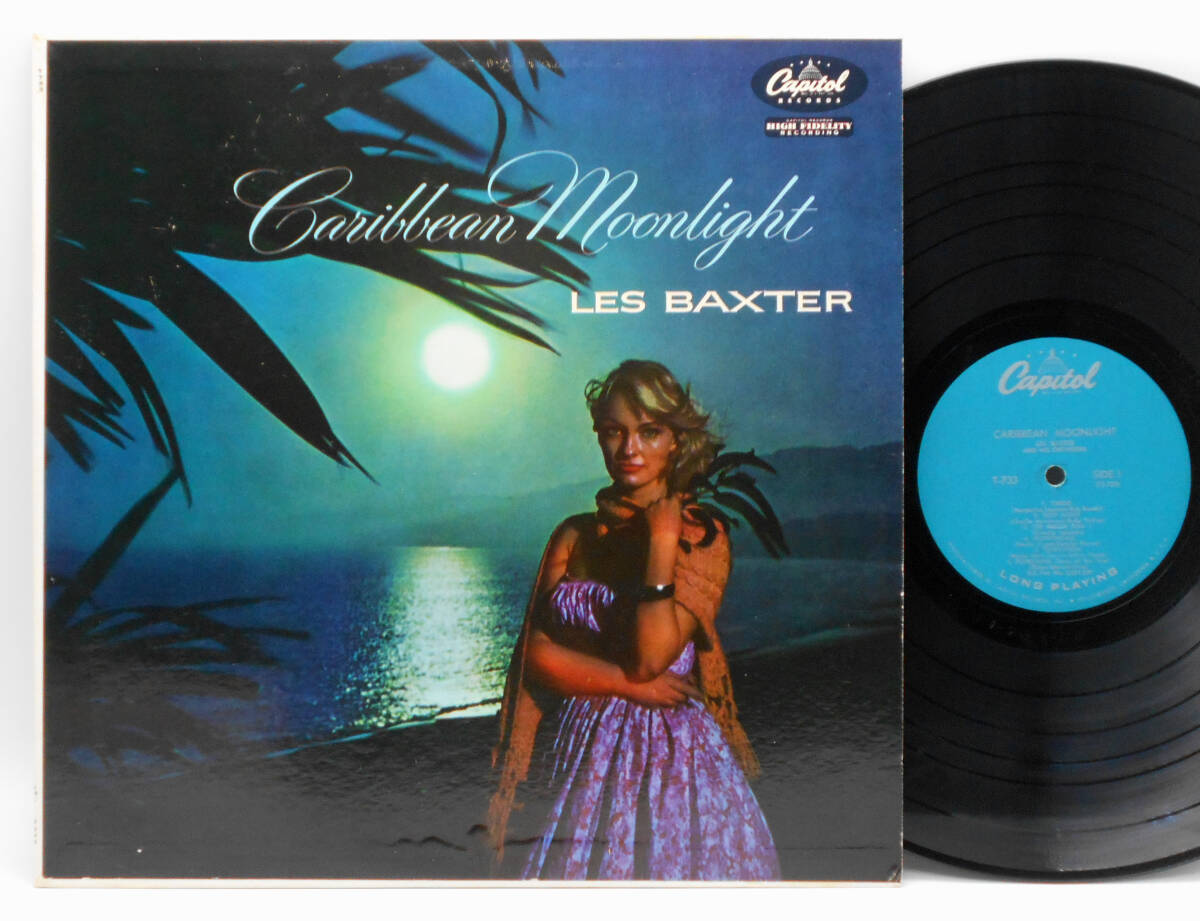 *US ORIG MONO LP*LES BAXTER/Caribbean Moonlight 1956 год первый раз бирюзовый этикетка CS есть lounge ~ekizo TIKKA шедевр шедевр [Taboo] сбор 
