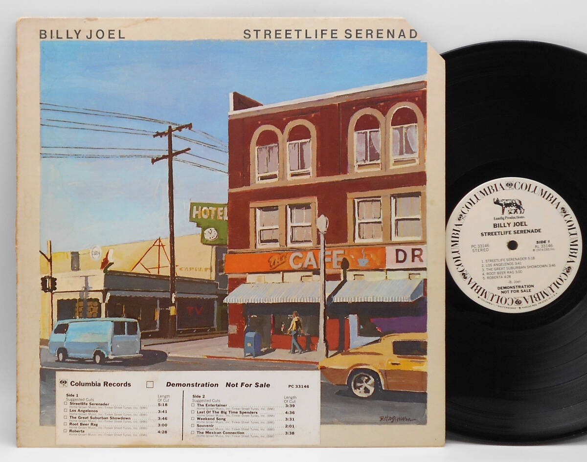 ★良盤 US ORIG 白プロモ LP★BILLY JOEL/Streetlife Serenade 1974年「Piano Man」延長線上にある名作3rd ALBUM 最初期高音質盤 PROMO WLP_画像1