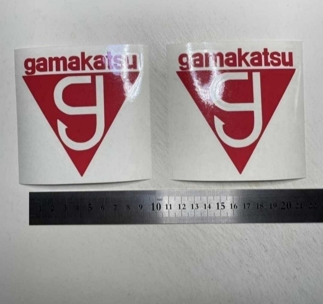 がまかつ　gamakatsu　切り文字ステッカー　カッティングステッカー　防水仕様　フィッシング　ドレスアップ　カスタム_画像1