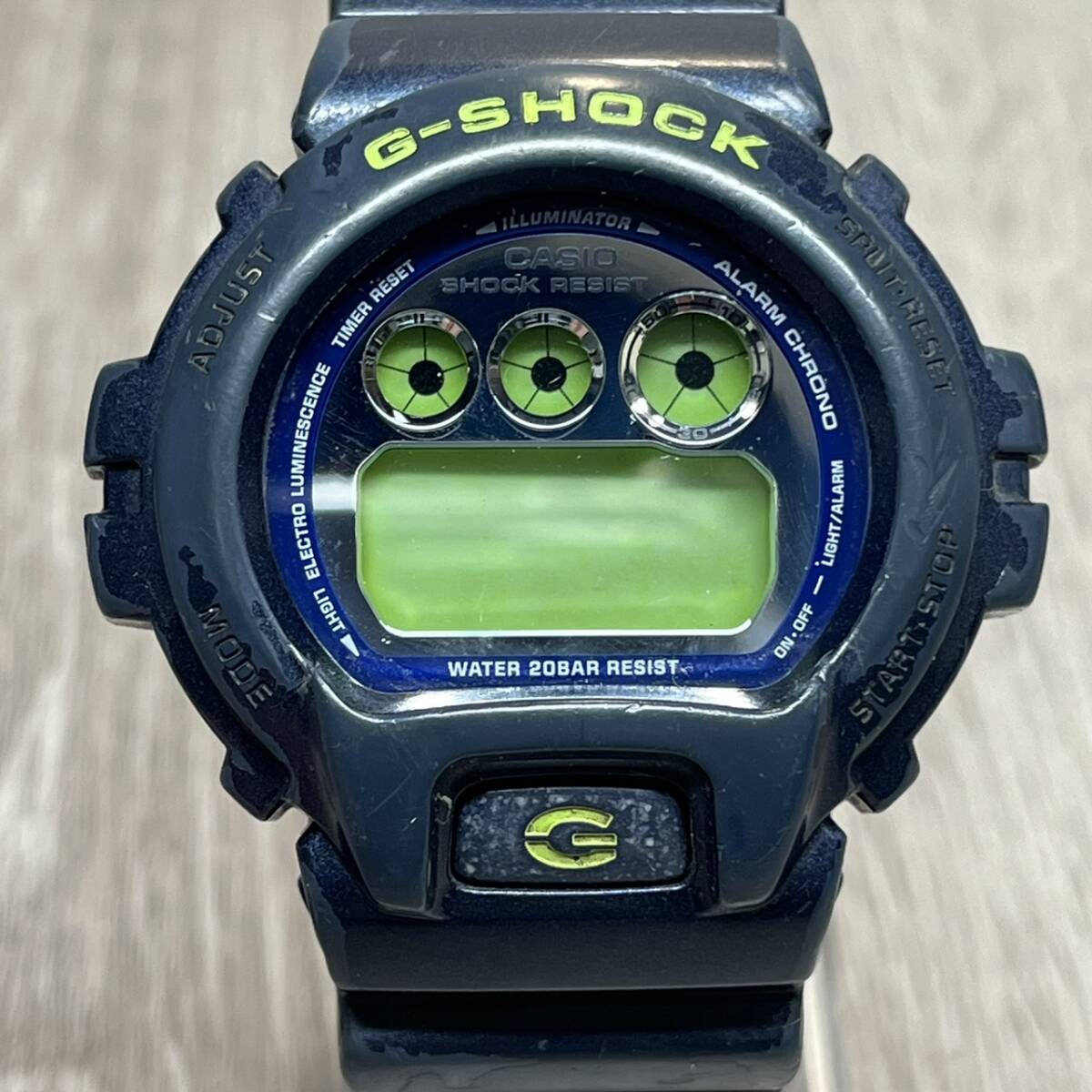 ●【YH-8692】中古現状品 CASIO G-SHOCK カシオ Gショック DW-6900SB クォーツ式 ネイビー 腕時計 不動品【レターパックプラス】の画像2