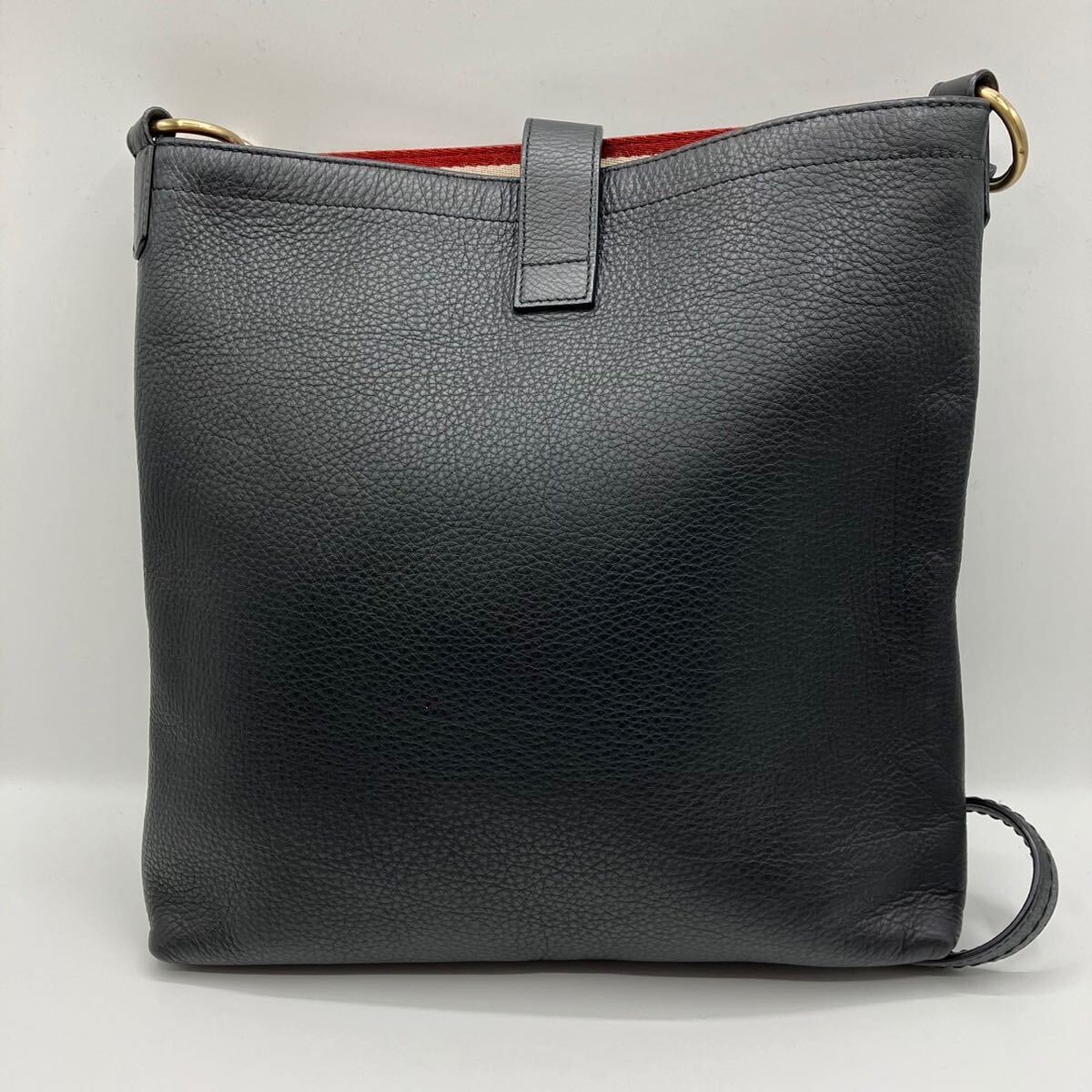 美品/近年モデル 1円 BALLY バリー ショルダーバッグ ボディバッグ サコッシュ トレスポ Bロゴ レザー メンズ ビジネス ブラック 斜め掛けの画像3