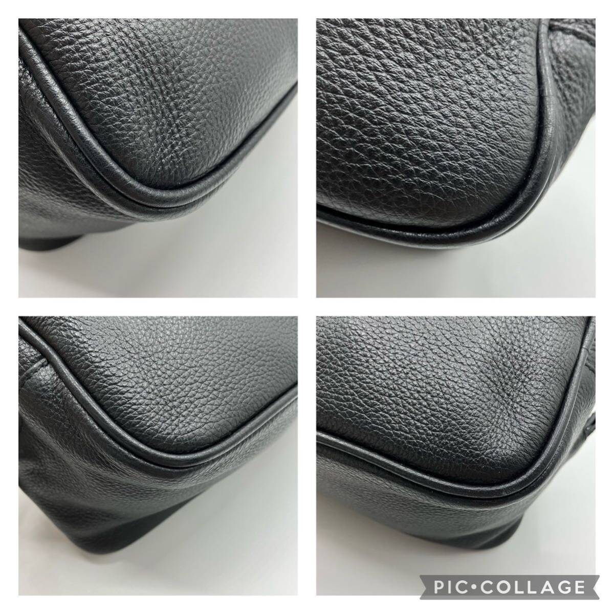 [ rare / unused storage goods ]1 jpy GIORGIO ARMANIjoru geo Armani clutch bag second bag business GA Logo Chevrolet The - men's black 