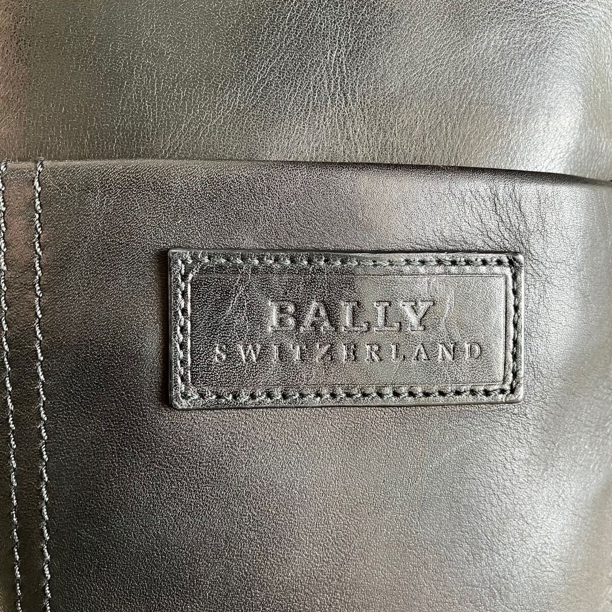[ прекрасный товар / близко год модели ] 1 иен BALLY Bally сумка "body" плечо талия tore spo кожа натуральная кожа мужской черный бизнес Logo наклонный ..
