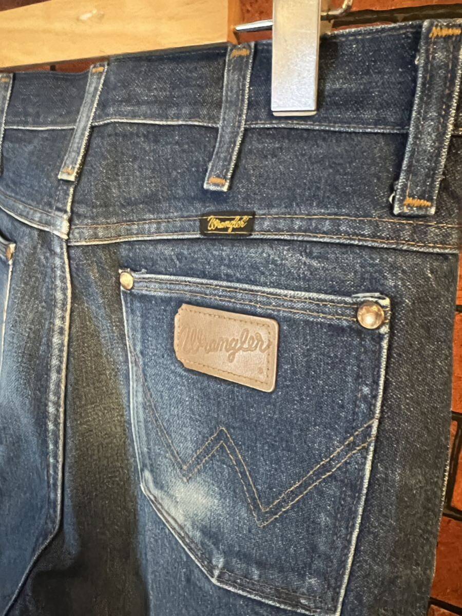 デニムパンツ ジーンズ ジーパン ラングラー Gパン wrangler 30インチ ノリでパリパリ　カウボーイカット　アメリカ古着_画像3