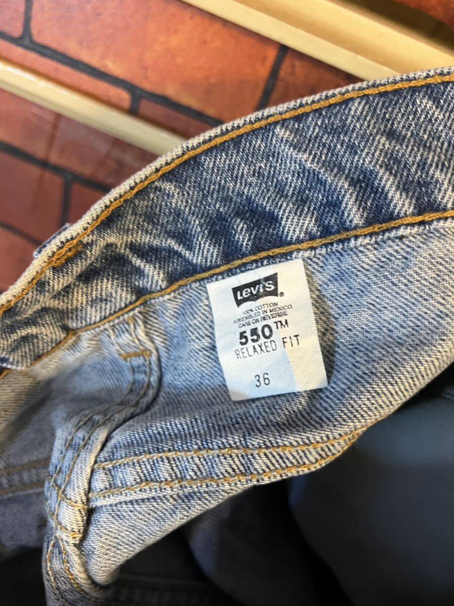 デニムパンツ ショートパンツ ハーフ 短パン ジーンズ ジーパン　リーバイス550 36インチ Levi's アメリカ古着 _画像4