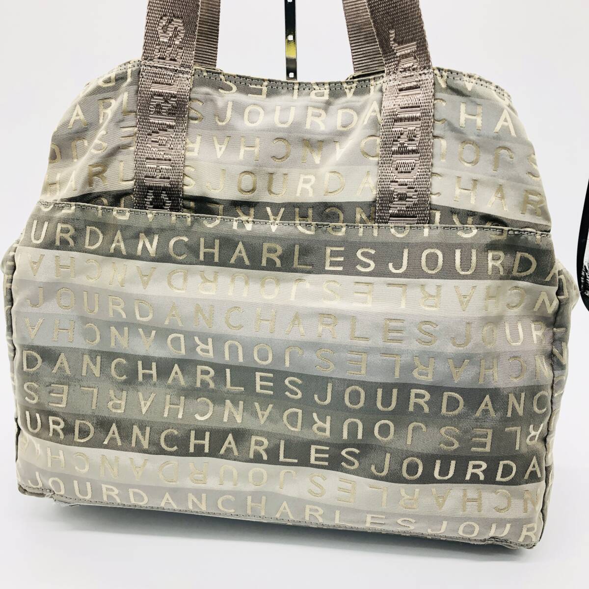 保管品 charles jourdan シャルル ジョルダン ショルダーバッグ 肩掛け 2way 手持ち バッグ 鞄 かばん カバン ロゴ_画像3