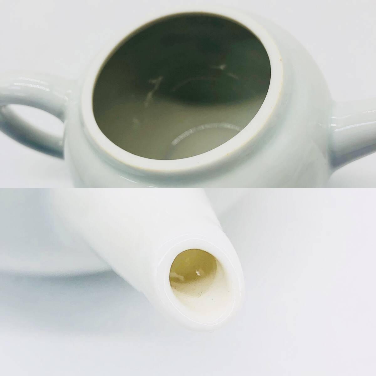 保管品 急須 京焼 平安 白鳳 染付 花文 煎茶道具 後手急須 茶器 茶道 茶 煎茶器 茶道具 2_画像9