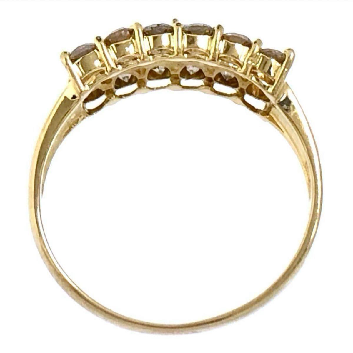 人気 ブラウン ダイヤモンド 1.00ct 18金 K18 ダイヤ リング 指輪