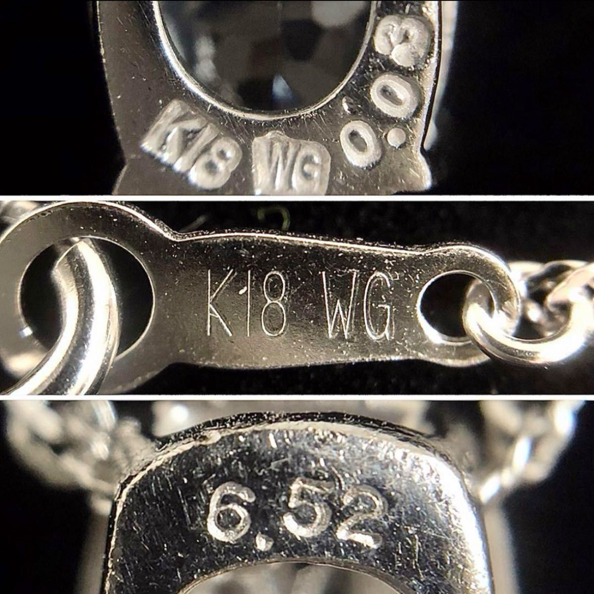 高級 ブルートパーズ 6.52ct ダイヤモンド K18WG ダイヤ ネックレス