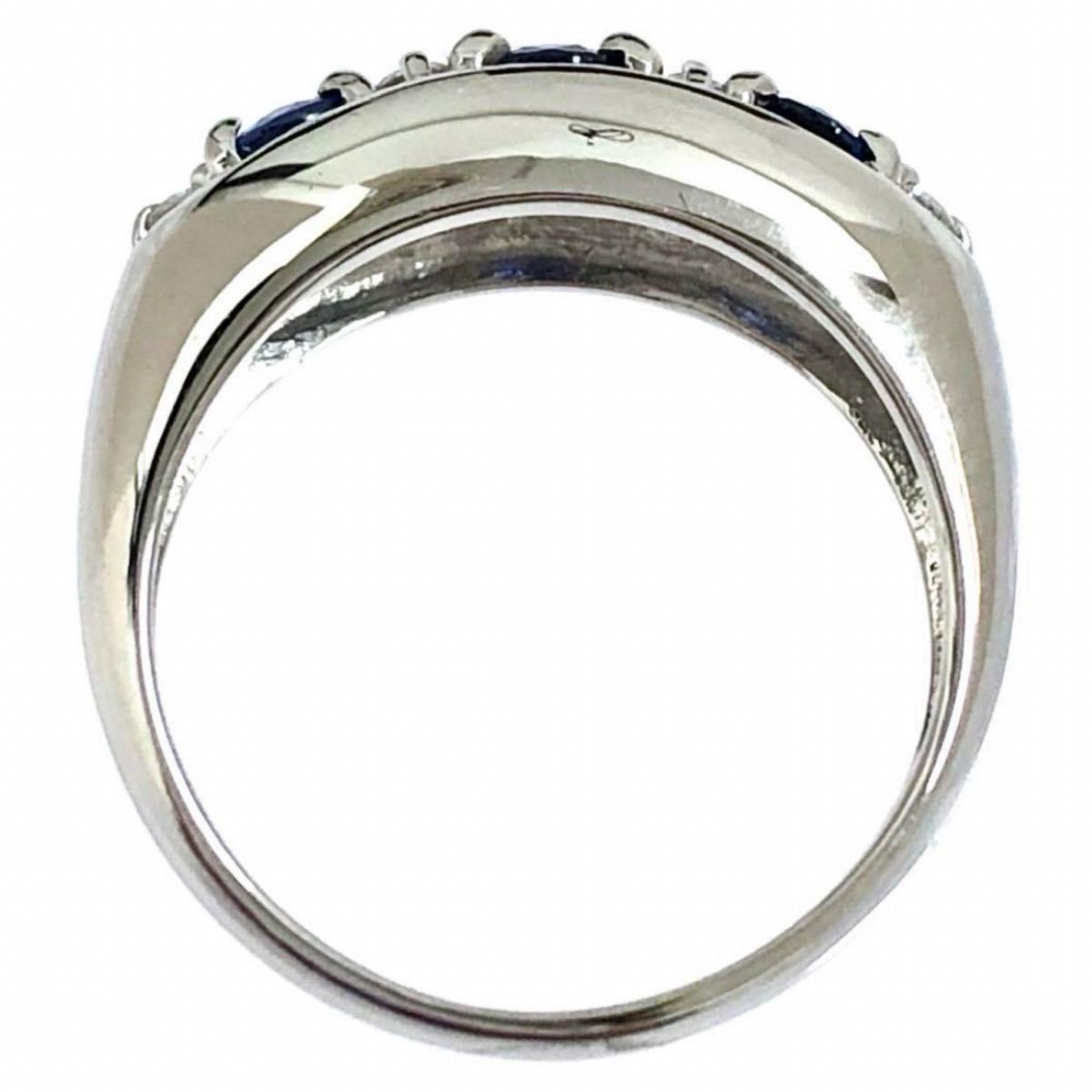 高級 サファイア 1.00ct ダイヤモンド Pt900 ダイヤ リング 指輪