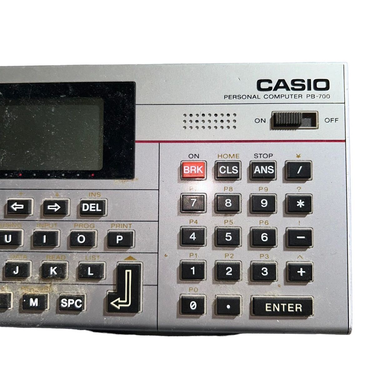 【ギ0420-81】CASIO PERSONAL COMPUTER PB-700 ジャンク品 動作未確認 電池部分カバーなしCASIO カシオ 昭和 レトロの画像6