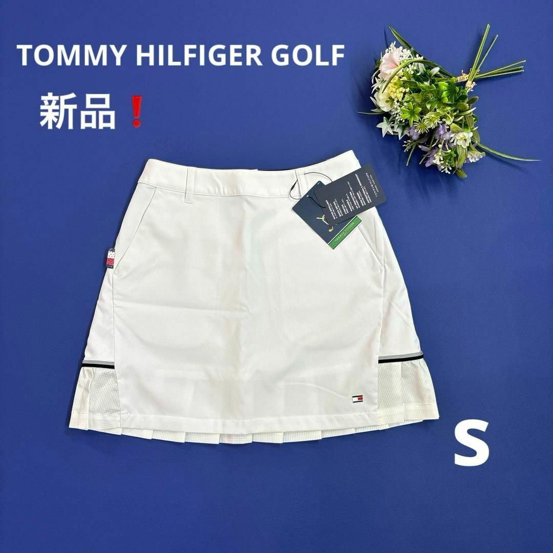 新品★トミーヒルフィガーゴルフ　S スカート　フリル　プリーツ　ホワイト　TOMMY HILFIGER GOLF
