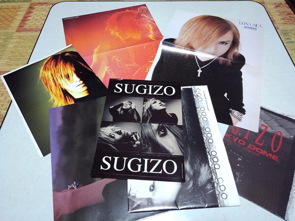 ●　SUGIZO スギゾー　【　付録ポスター 6枚セット　+　ステッカー1枚　】　ルナシー　LUNA SEA_画像1