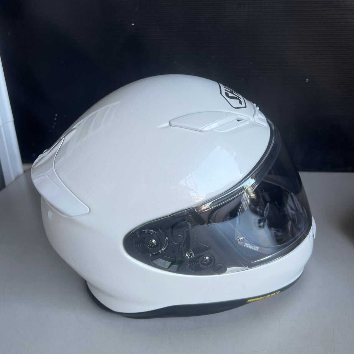 X E32 100サイズ発送 中古 SHOEI Z-7 ショウエイ ヘルメット ホワイト サイズS 55cmの画像4