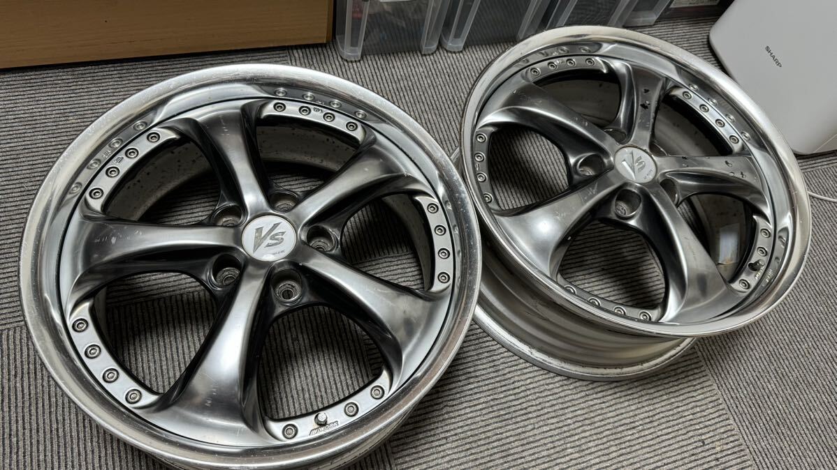 WORK VS-KF 18インチ 7.5J +45 2本 5H 114.3 ワーク JZX90 JZX100 JZX110 S13 S14 S15 深リム 希少 リバレルベース_画像1