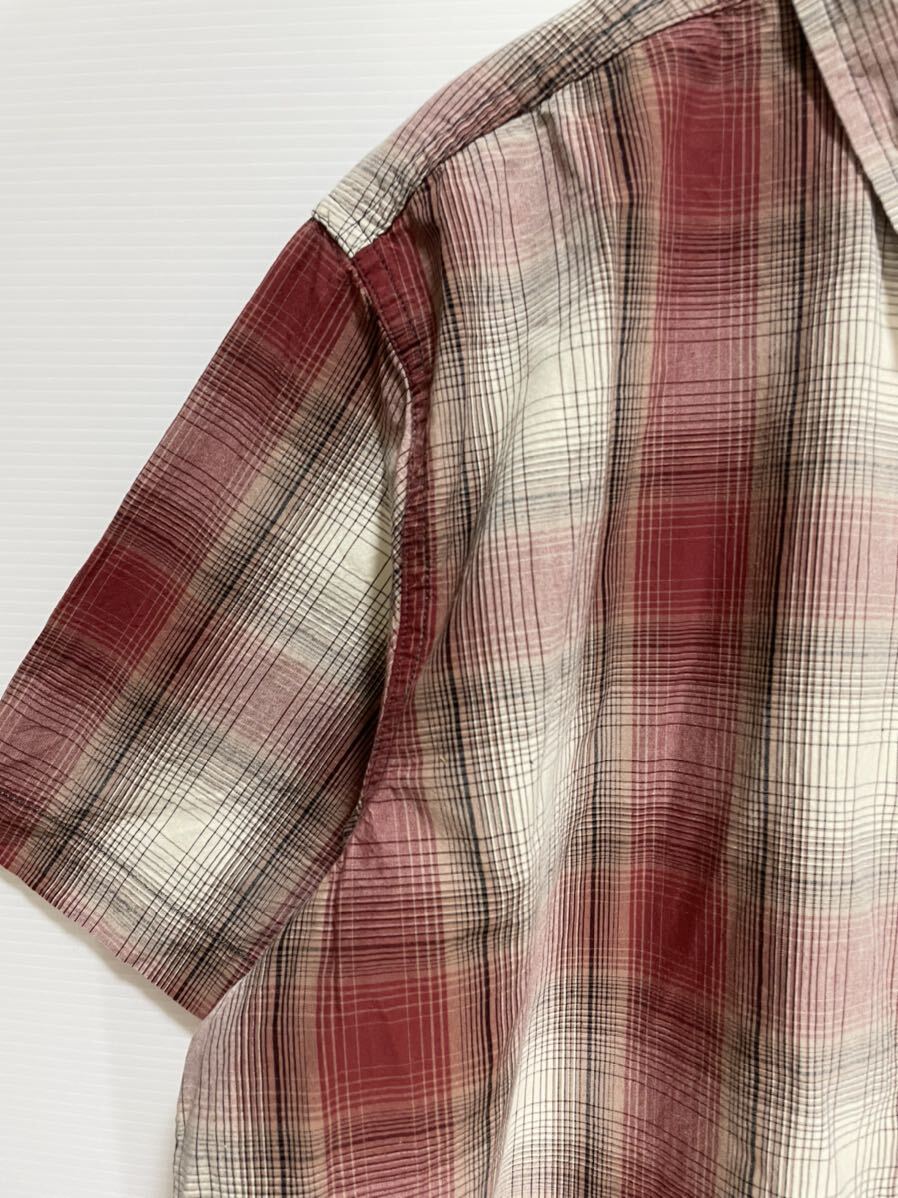 carhartt カーハート コットン半袖シャツ チェックシャツ　胸ロゴ メンズXL 良品綺麗_画像5