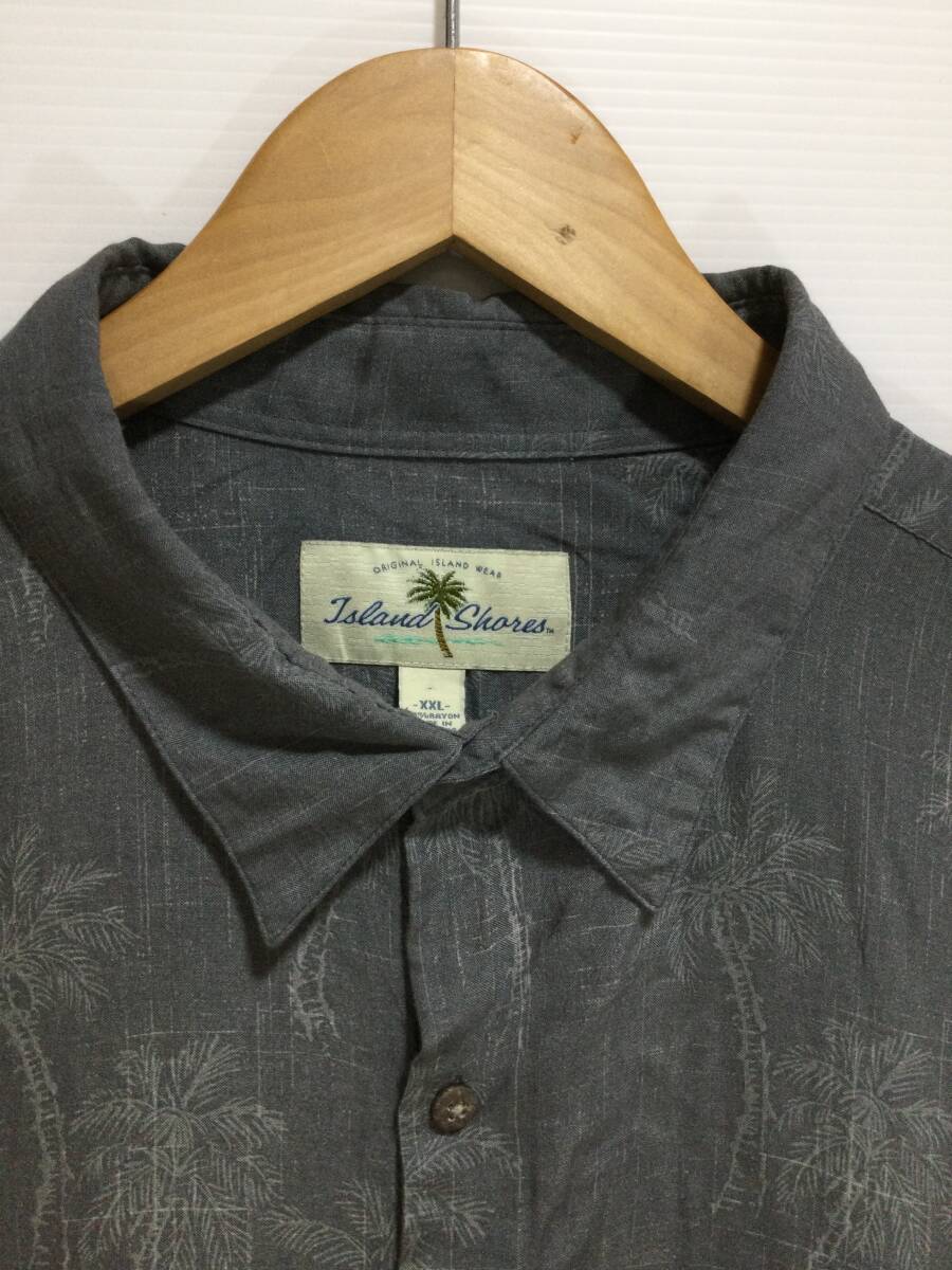ISLAND SHORES アロハシャツ ハワイアン レーヨン半袖シャツ メンズXXL 大きめ 良品綺麗 の画像3