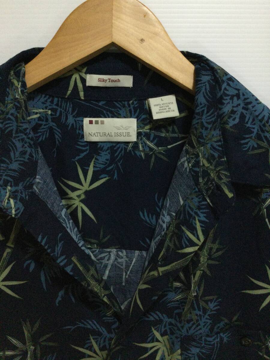 NATURAL ISSUE アロハシャツ ハワイアン レーヨン半袖シャツ メンズL 良品綺麗の画像10