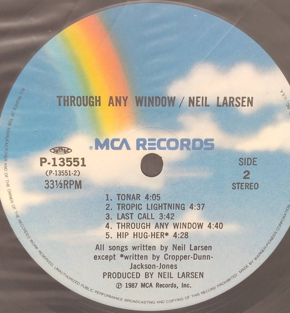 匿名・送料無料！　ニール・ラーセン/Neil Larsen　LP　「スルー・エニー・ウィンドウ/ Through Any Window」