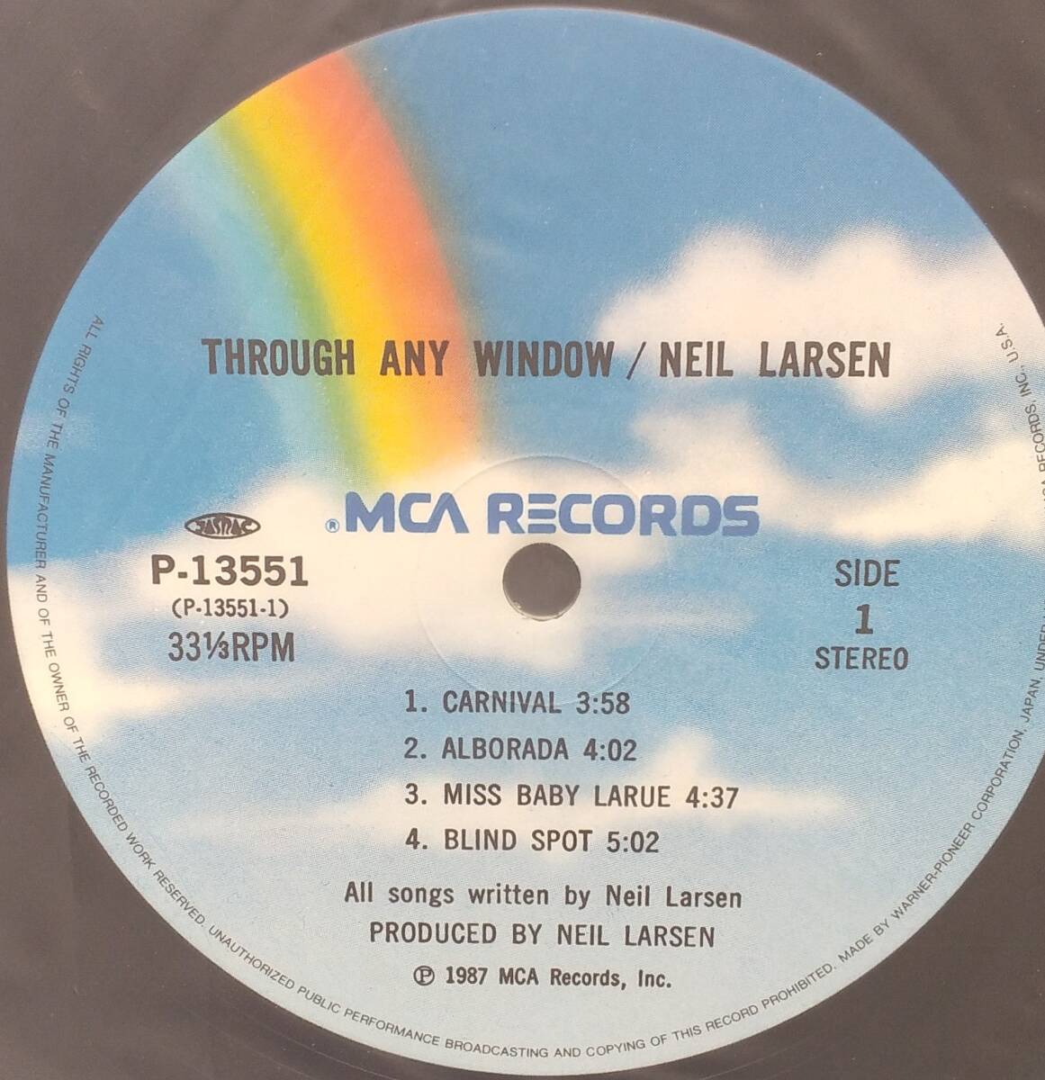 匿名・送料無料！　ニール・ラーセン/Neil Larsen　LP　「スルー・エニー・ウィンドウ/ Through Any Window」