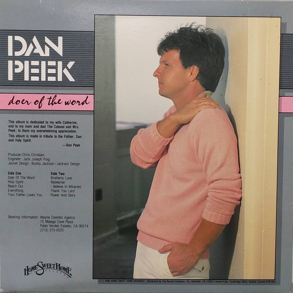 匿名・送料無料！　ダン・ピーク/Dan Peek　LP　「Doer of the Word」　America