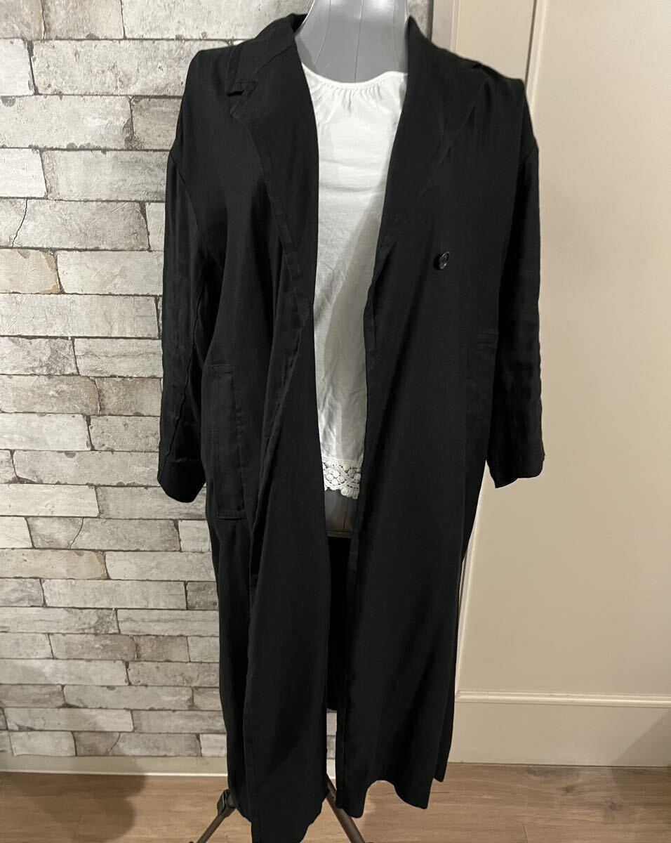  прекрасный товар 36000 иен linentsu il черный пальто La Marine Francaise 
