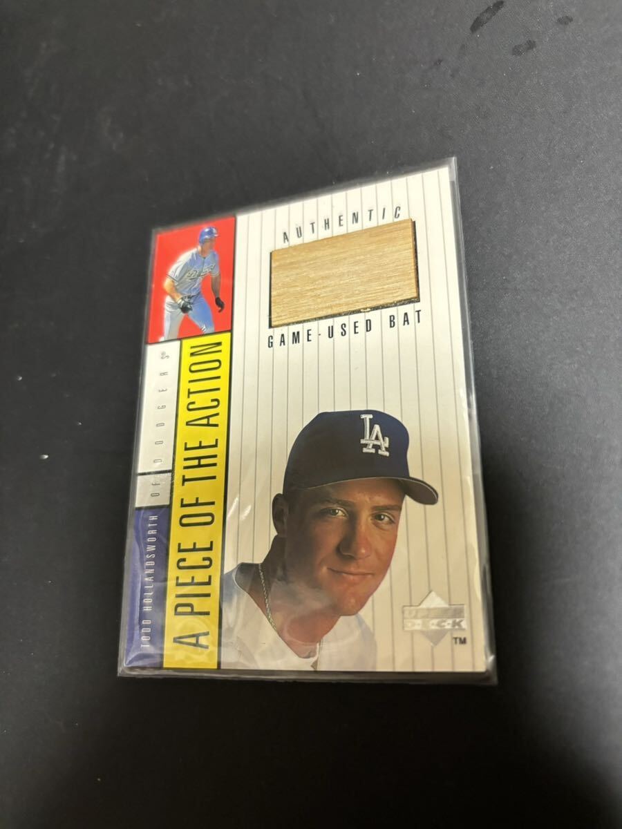 1998 Upper Deck A Piece of the Action 1 TODD HOLLANDSWORTH GAME USED BATトッド・ホランズワース バットカードの画像2