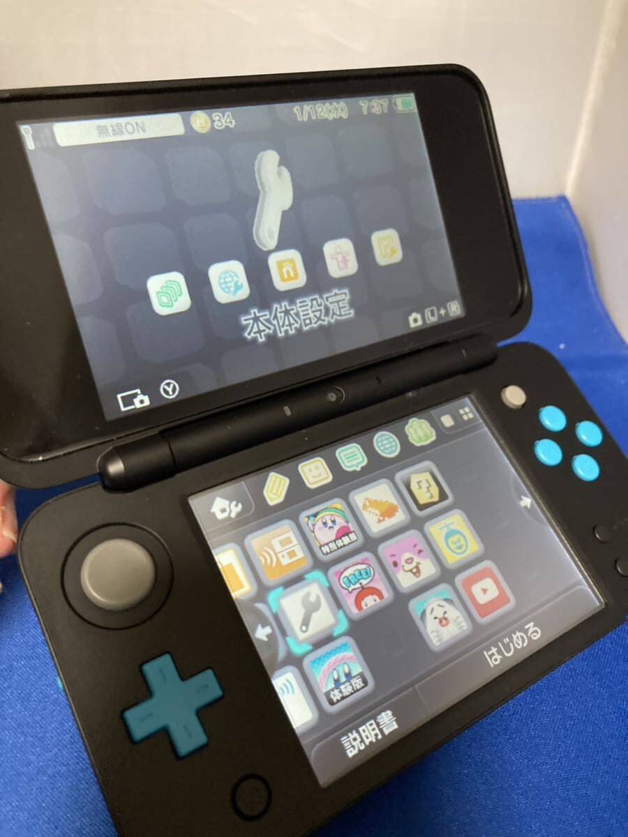 2DS LL ブラック ×ターコイズ　 ※説明欄必読_画像4