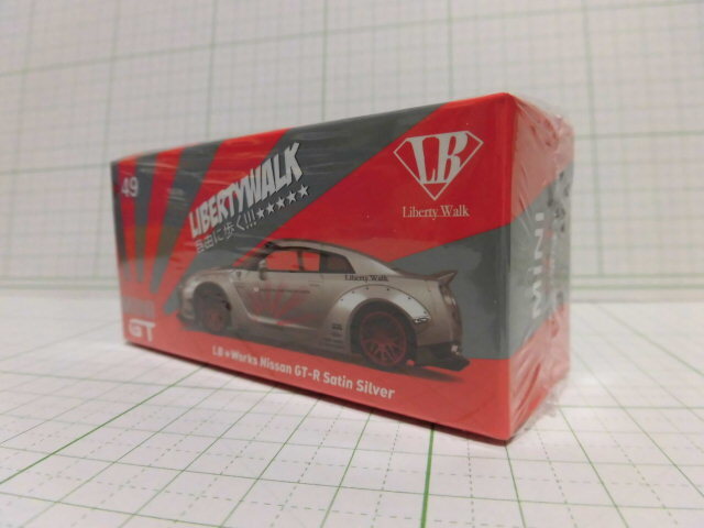 49 MINI GT 1/64 LB★WORKS 日産 GT-R R35 タイプ1 リアウイング バージョン2 サテンシルバー ワイルドスピード F1 箱 スーパーGT ドリフトの画像7