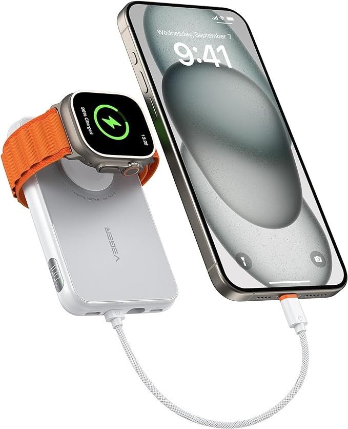 【未使用未開封】モバイルバッテリー 軽量 小型10000mAhポータブル充電器 PSE iPhone　Apple Watch