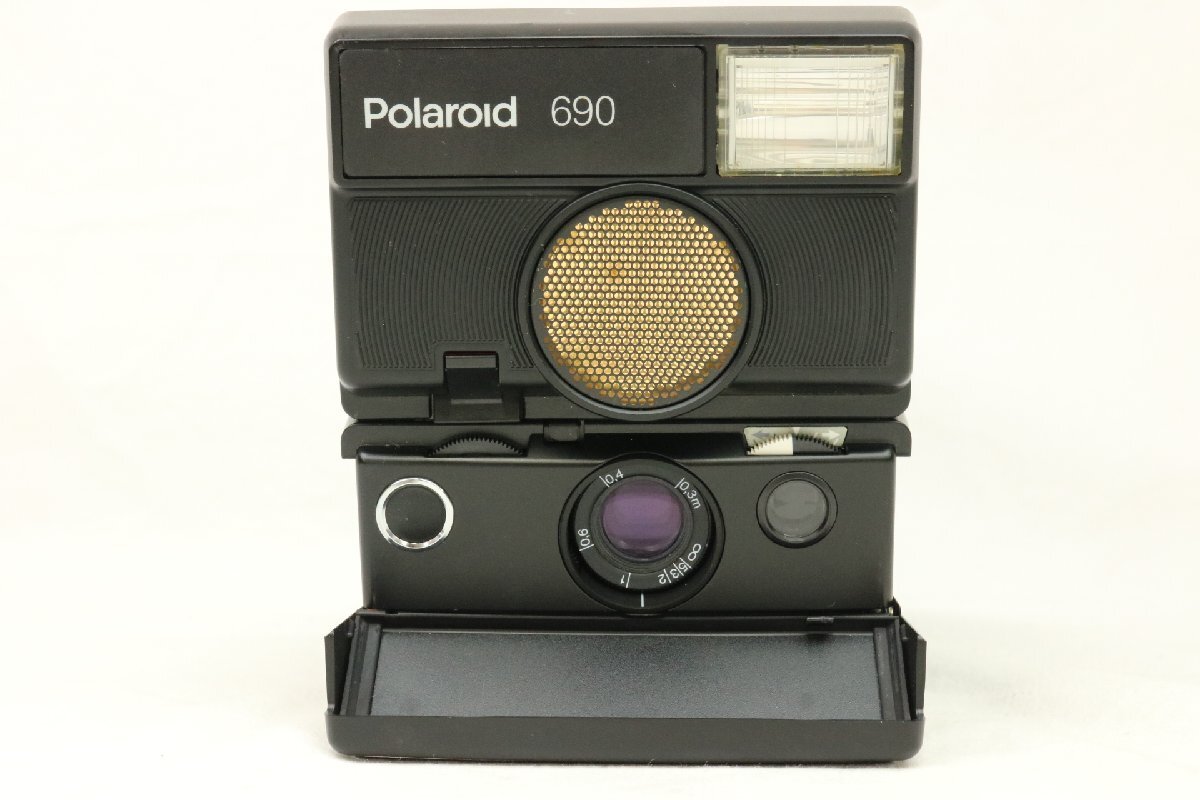 Polaroid 690 ポラロイドカメラ 50記念モデル 50th ウッドケース クローズアップレンズ付き インスタント フィルムカメラ 【彩irodori】