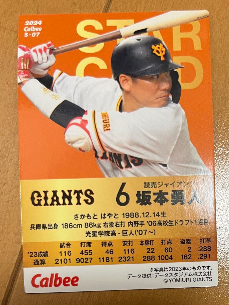 プロ野球チップスカード 2024 坂本勇人 巨人 ジャイアンツ 読売