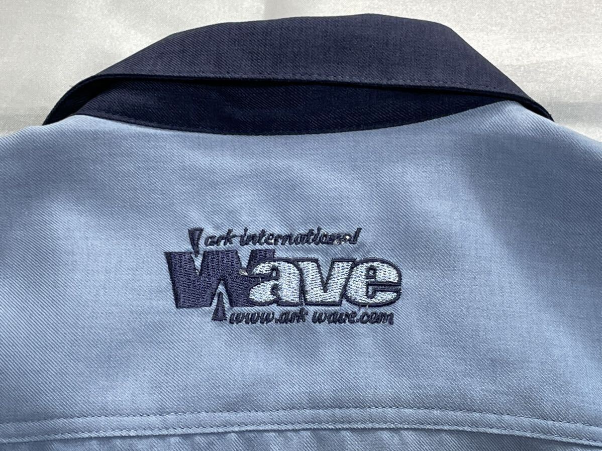 【Wave】水色ボーリングシャツ・ワークシャツ・Sサイズ大きめ EASY-FIT・フィリピン製・ポリエステル＋コットンの画像7