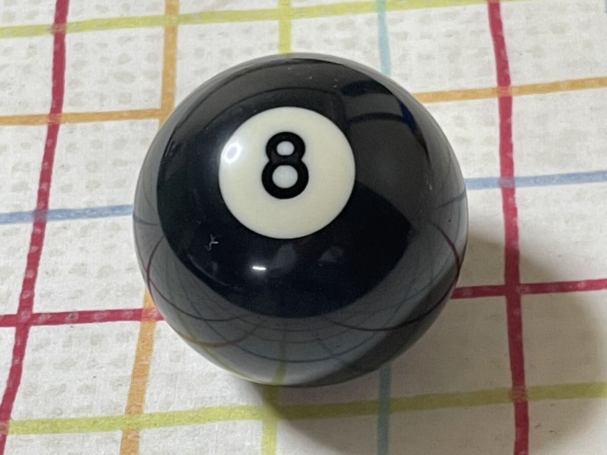 8ボール・エイトボール・本物ビリヤード球・直径約52mm・2-1/2インチ・シフトノブ製作にいかがでしょうか_画像2
