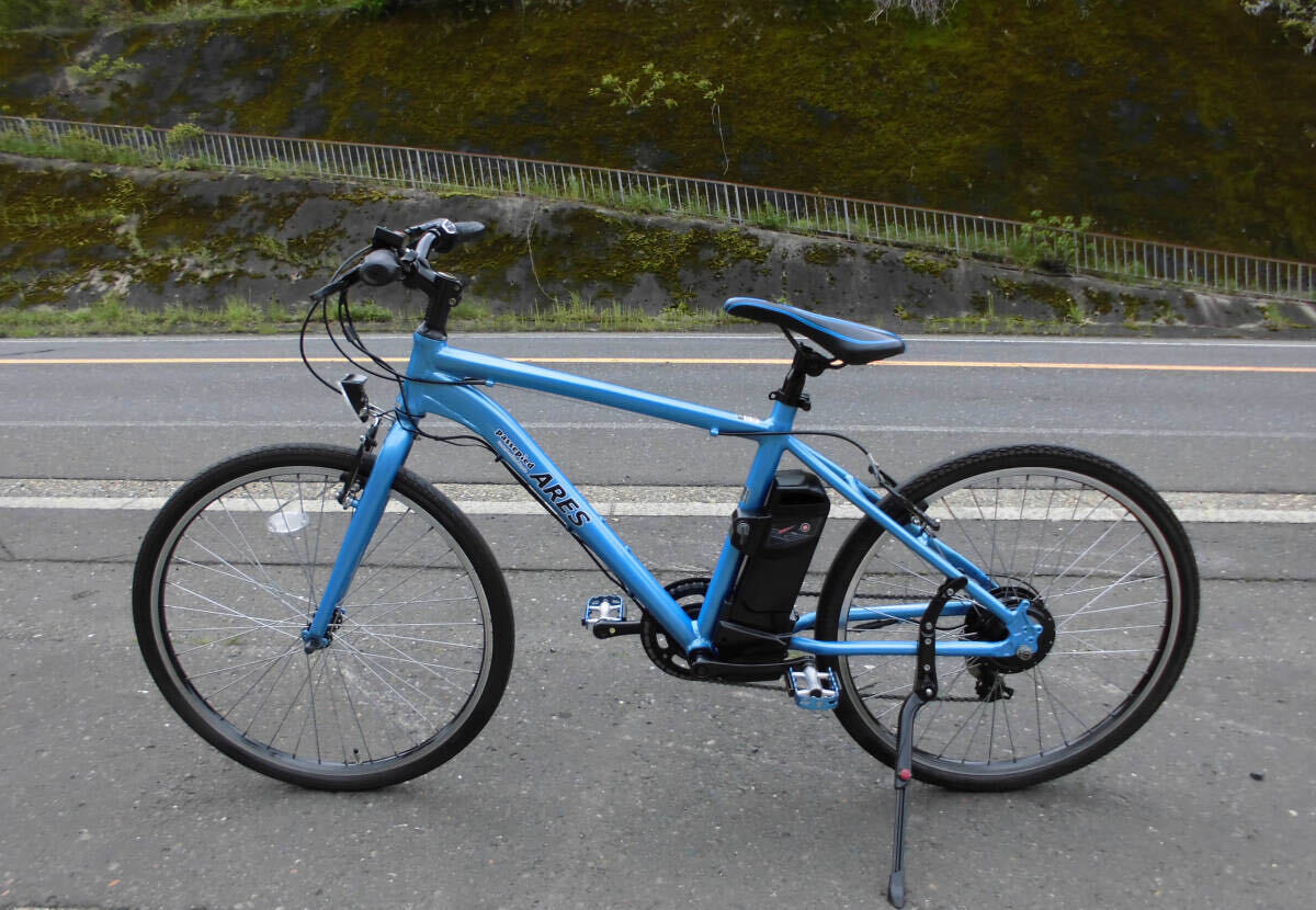 1円～Passepied 電動自転車 ARES 24V 7Ah SHIMANO 6速 26インチ 青色 動作確認済 4344の画像2
