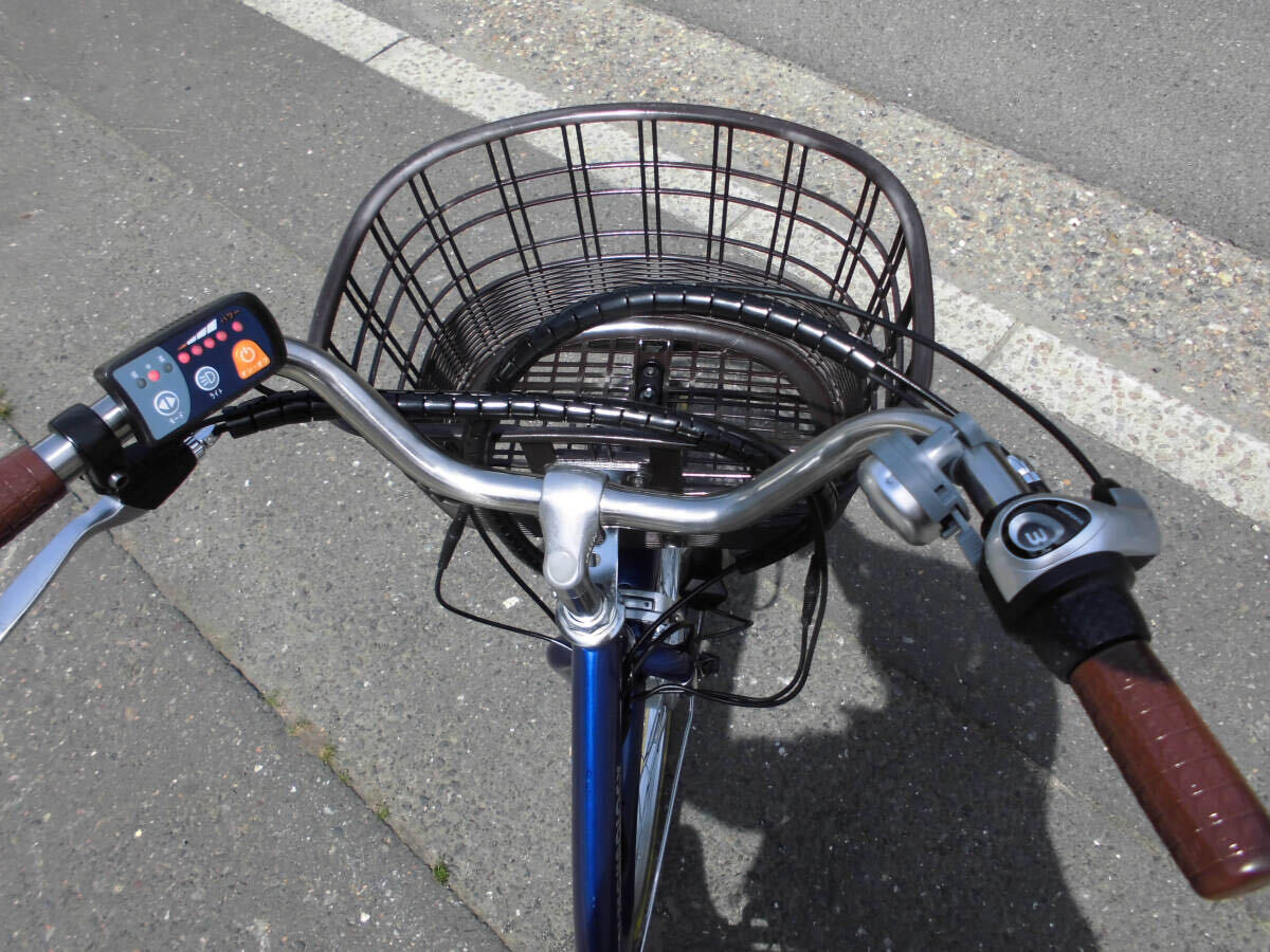 1円～21TECHNOLOGY 折り畳み電動自転車 24V 8.7Ah SHIMANO 内3段 26インチ 青色 動作確認済 4273の画像4